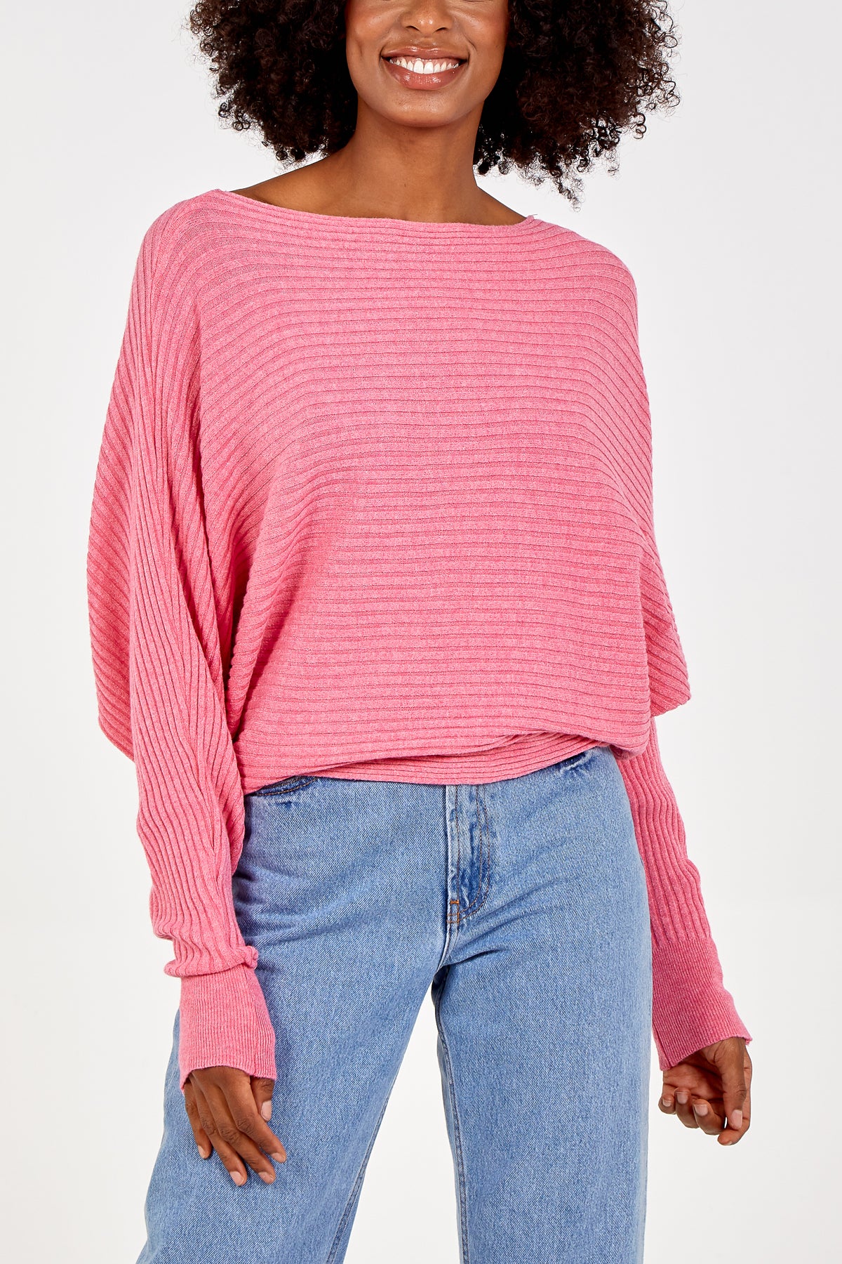 Batwing Ribbed Jumper