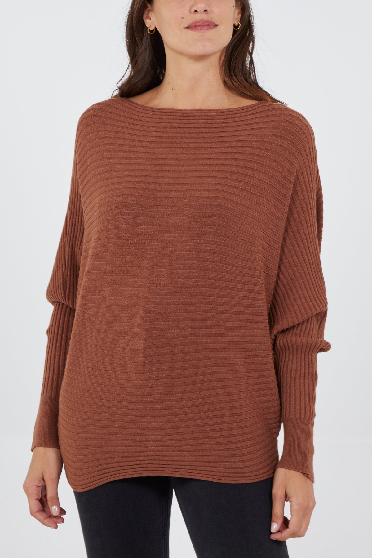 Batwing Ribbed Jumper