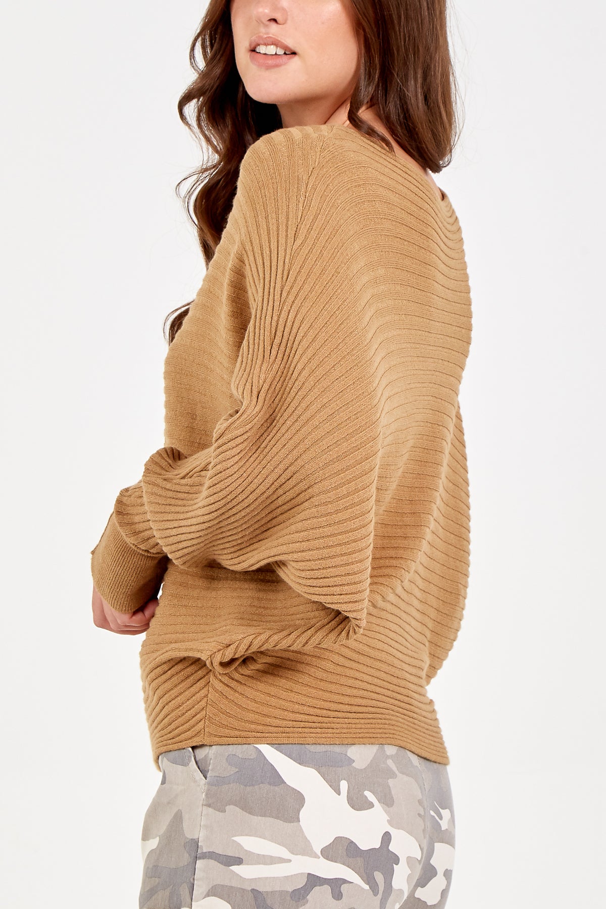 Batwing Ribbed Jumper