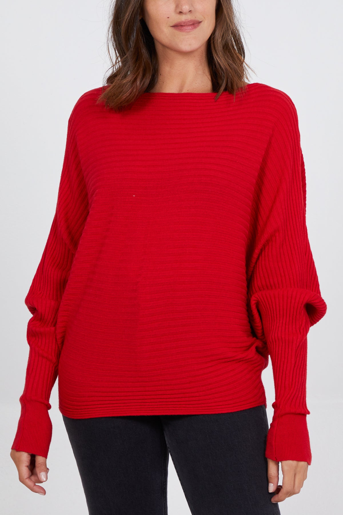 Batwing Ribbed Jumper