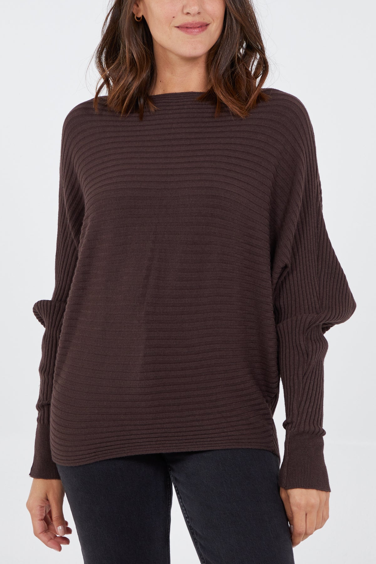 Batwing Ribbed Jumper