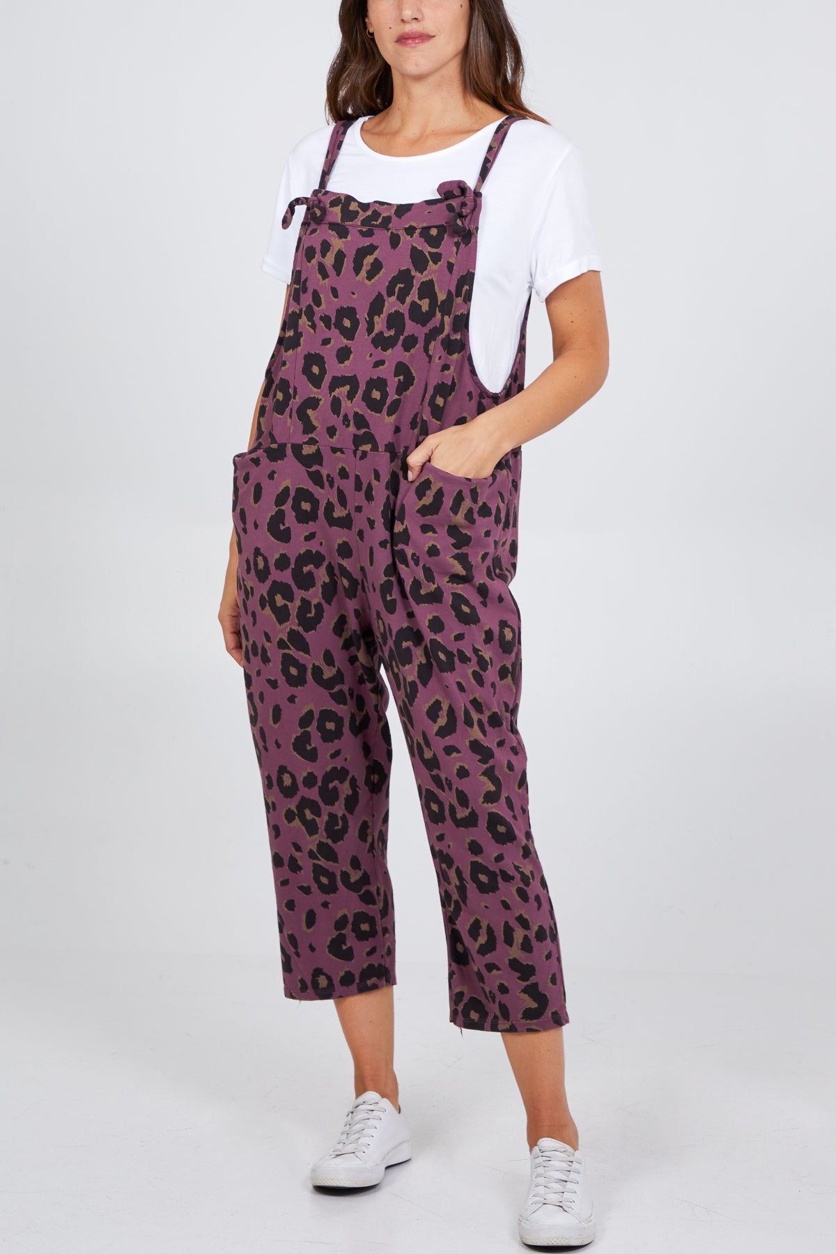 Leopard Print Dungarees
