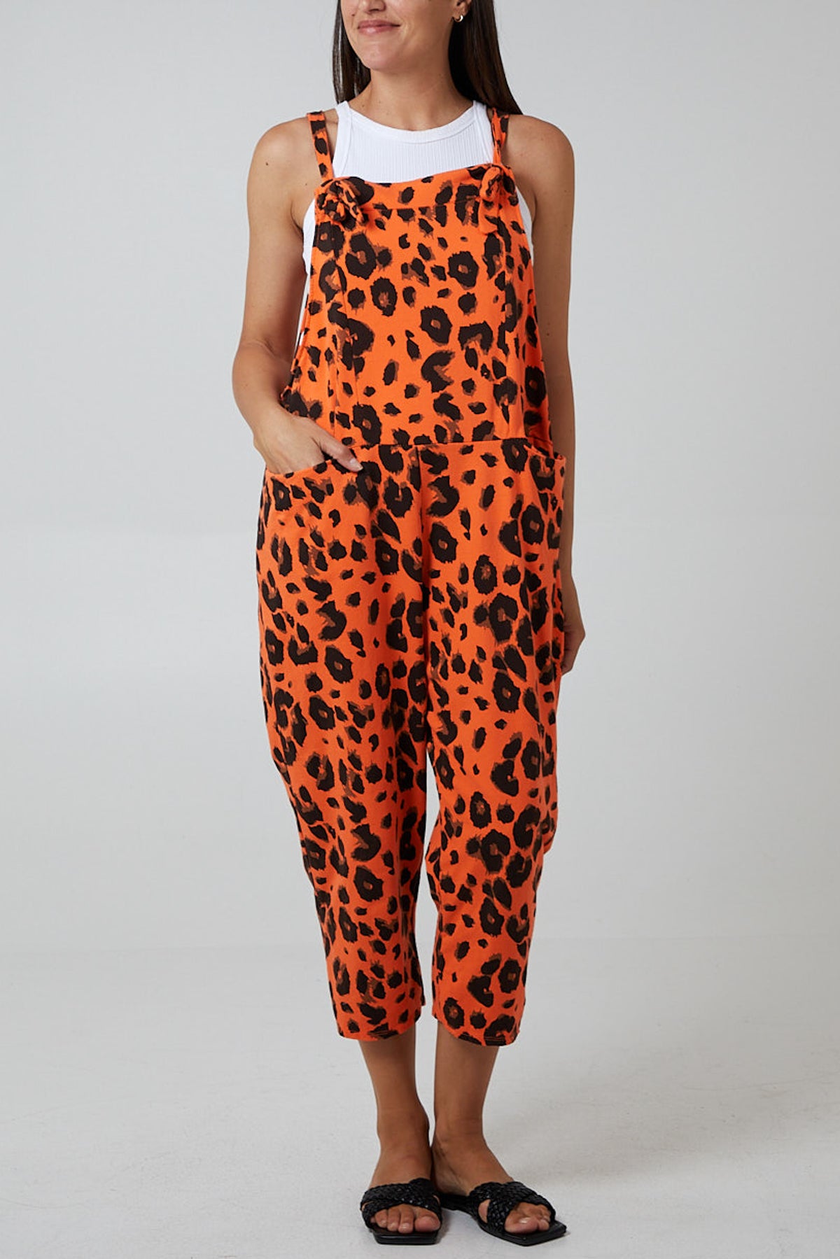 Leopard Print Dungarees