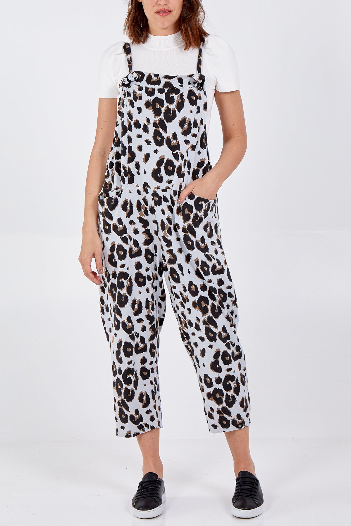 Leopard Print Dungarees