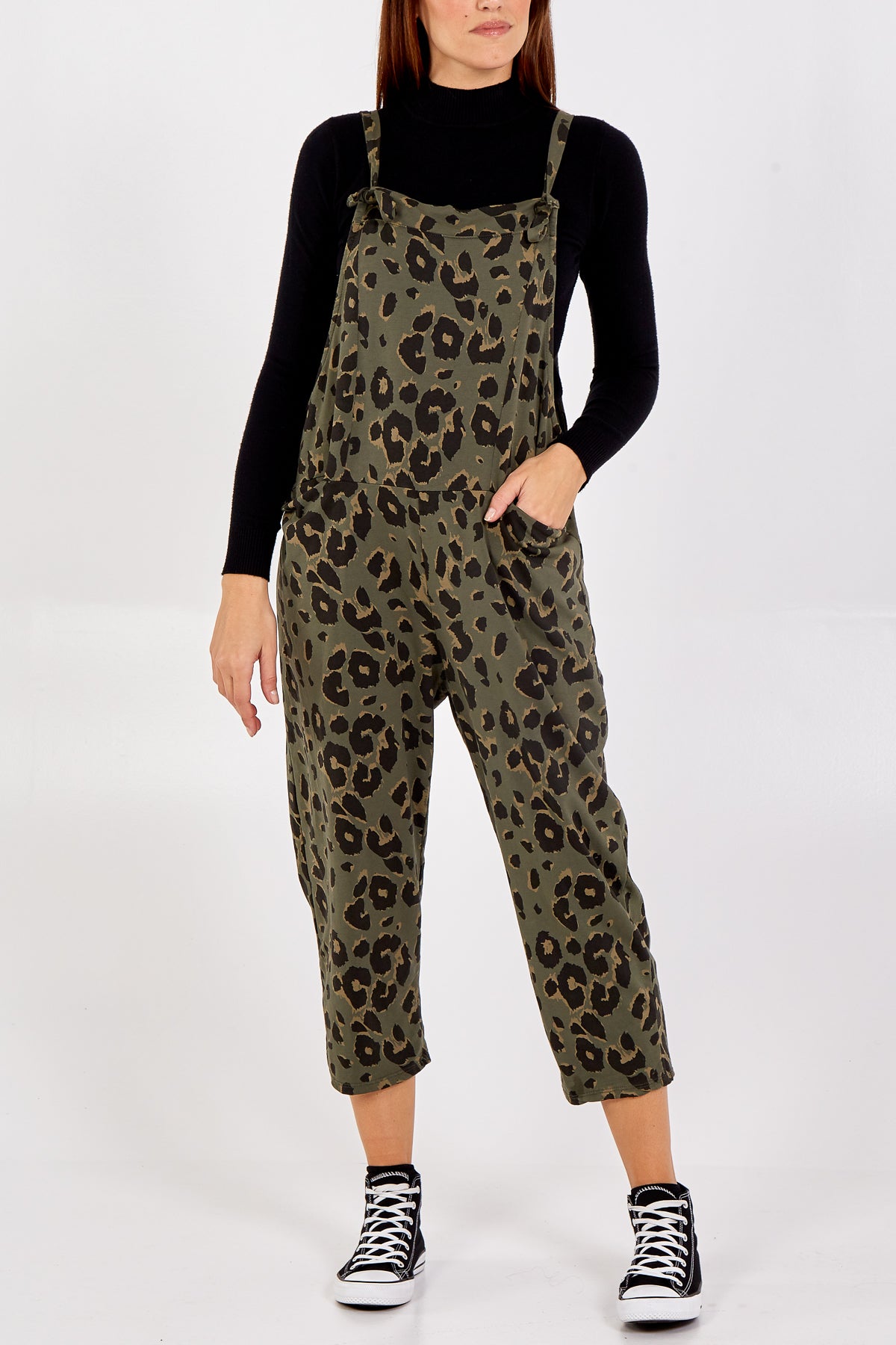 Leopard Print Dungarees