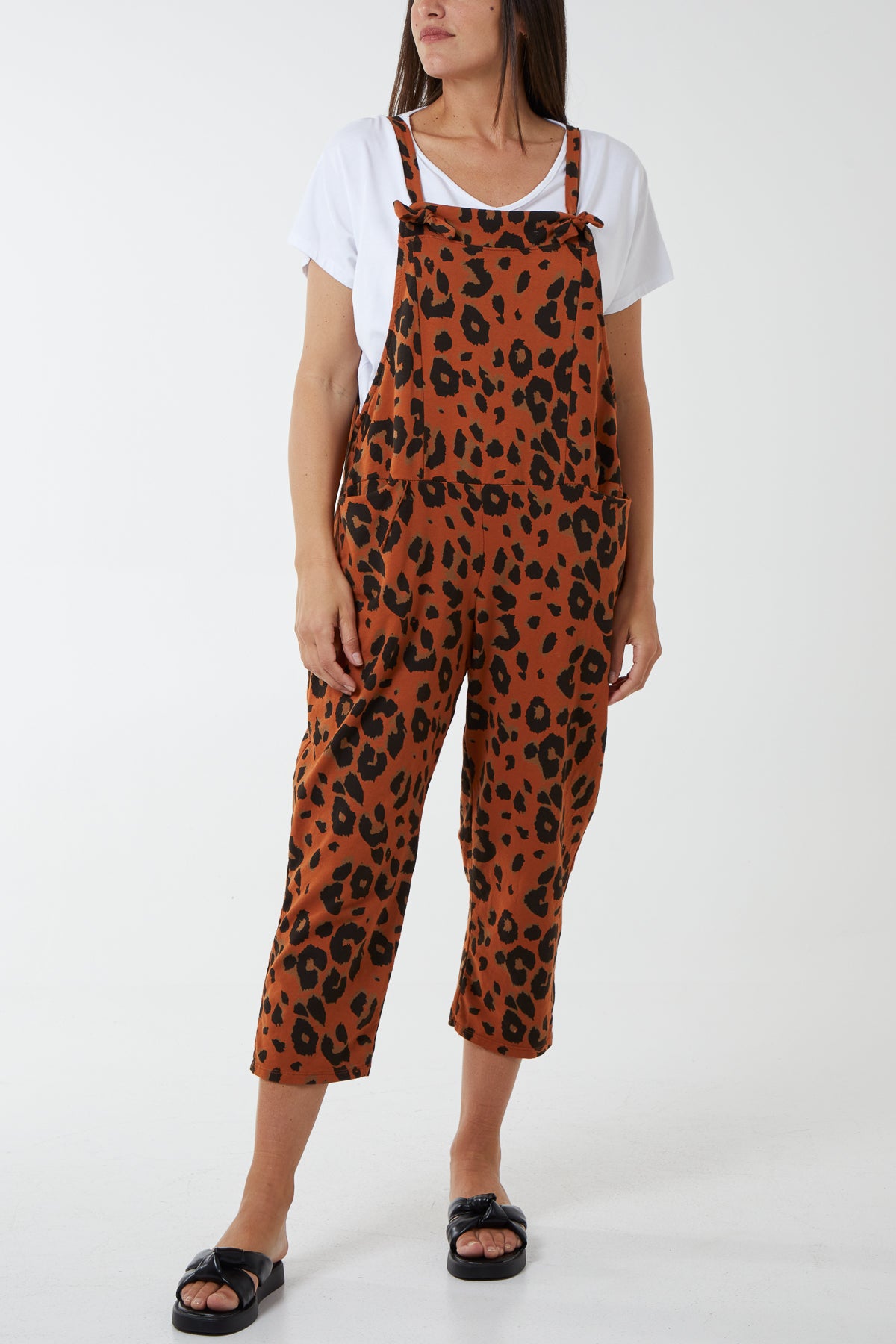 Leopard Print Dungarees