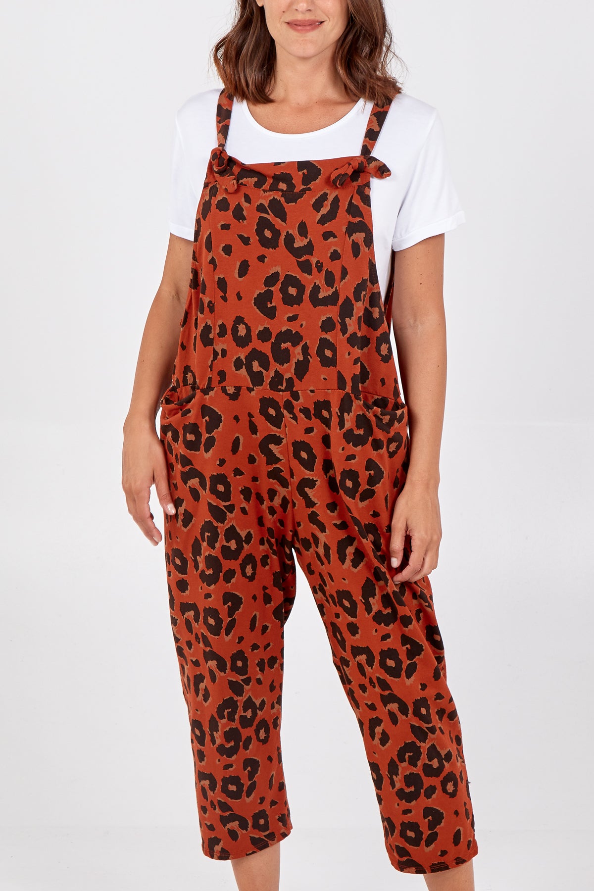 Leopard Print Dungarees