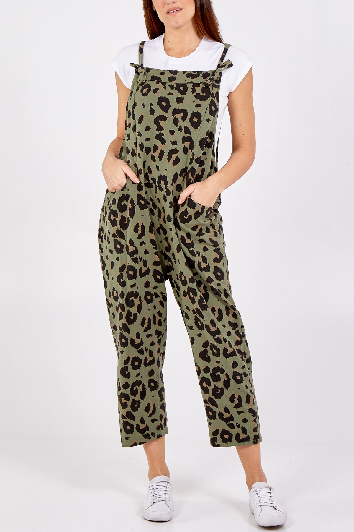 Leopard Print Dungarees