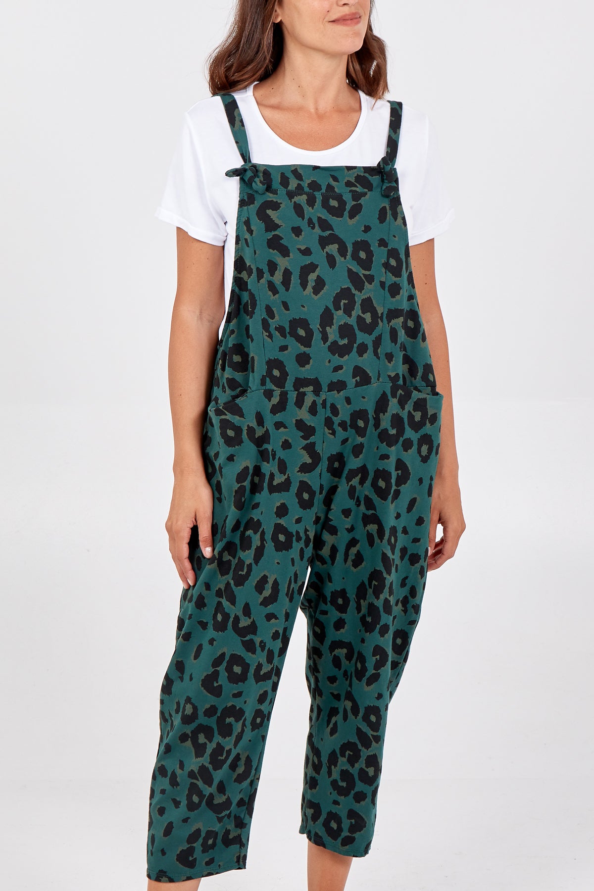 Leopard Print Dungarees