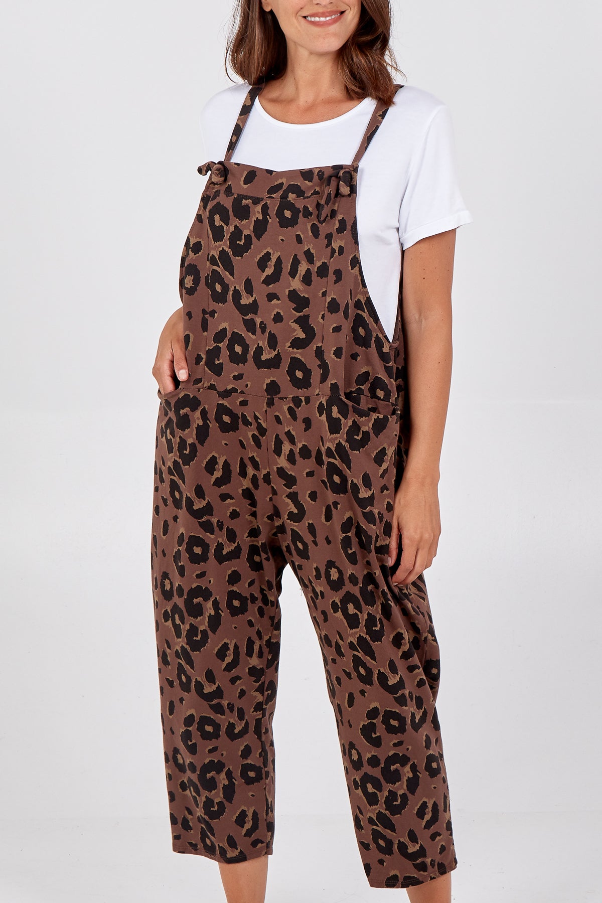 Leopard Print Dungarees