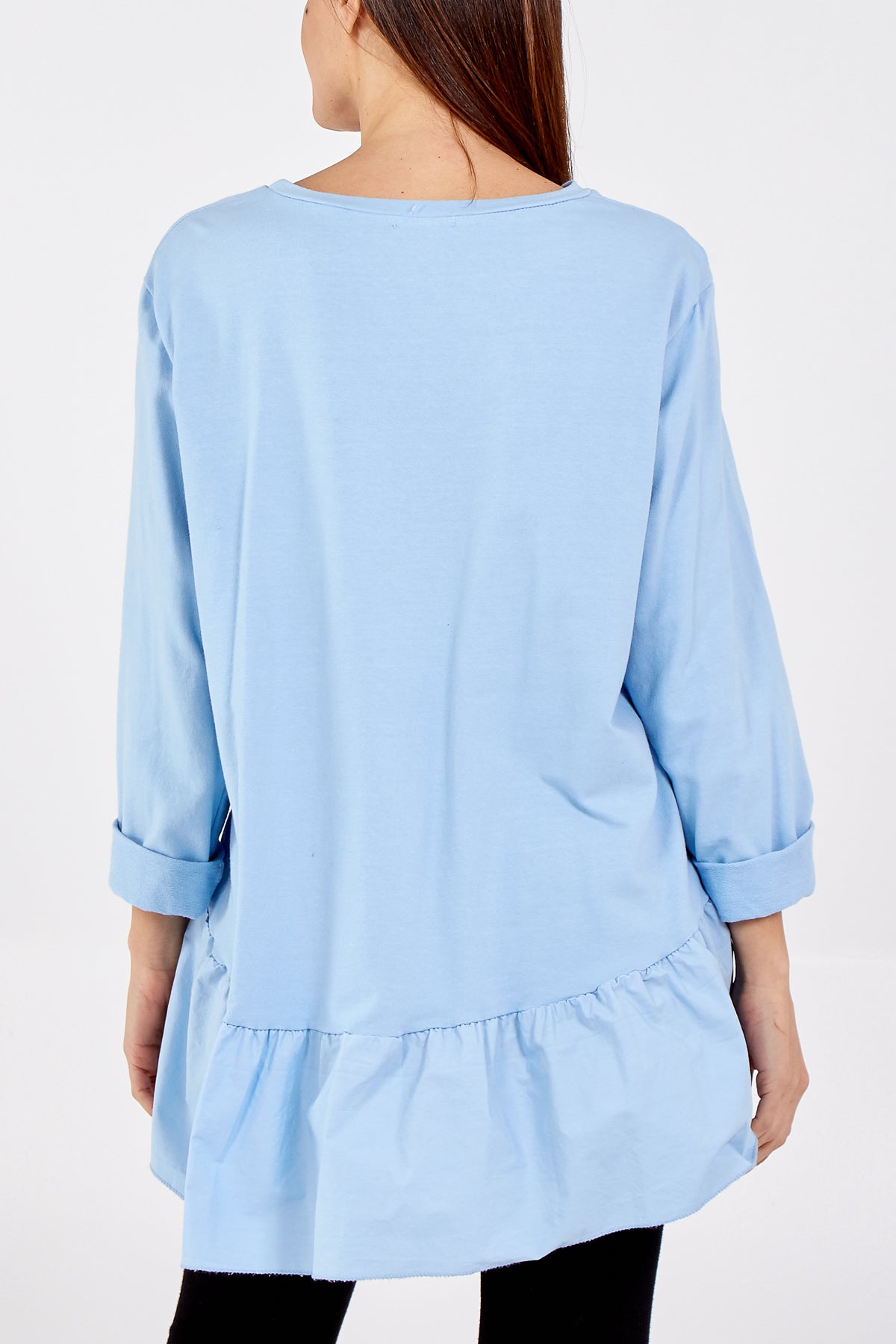 Gold Star Heart Top With Frill Trim