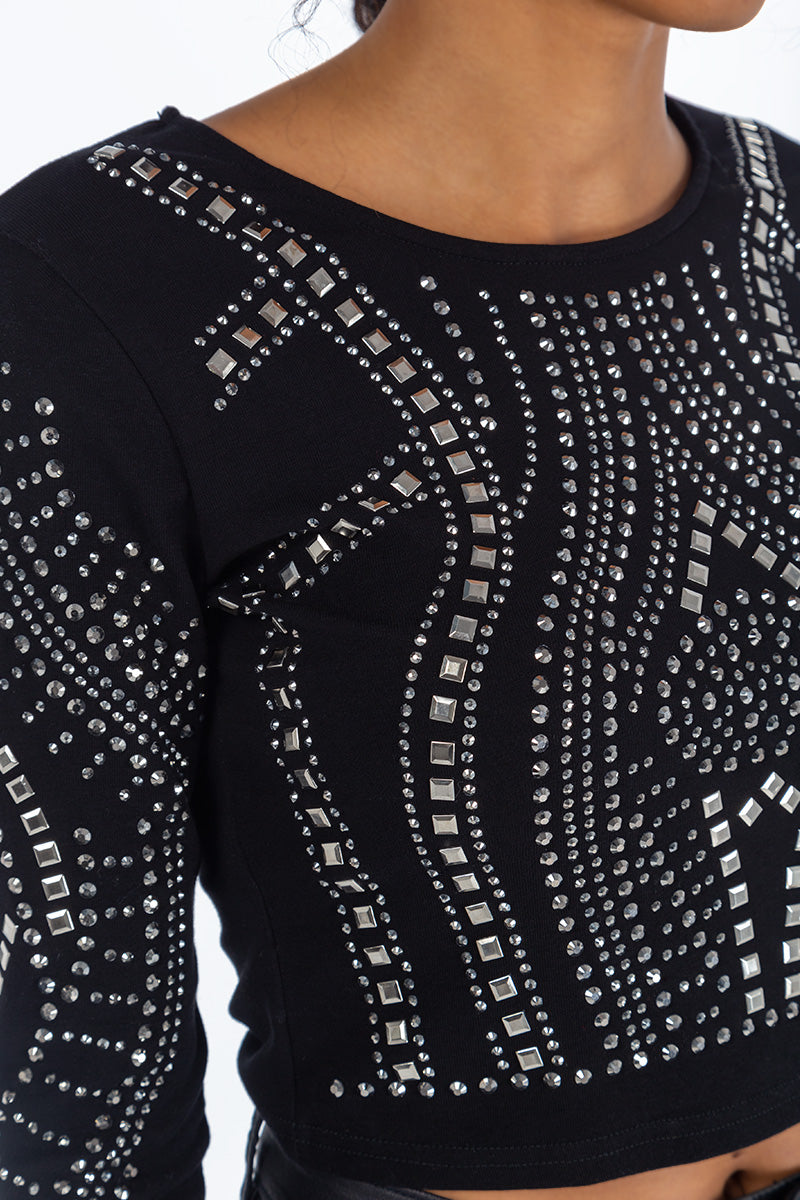 Full Embellished Crop Top
