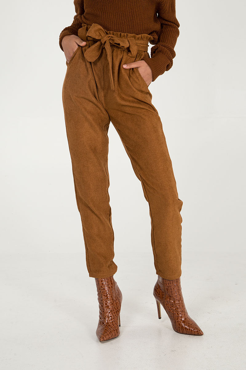 Cord Belted Trousers