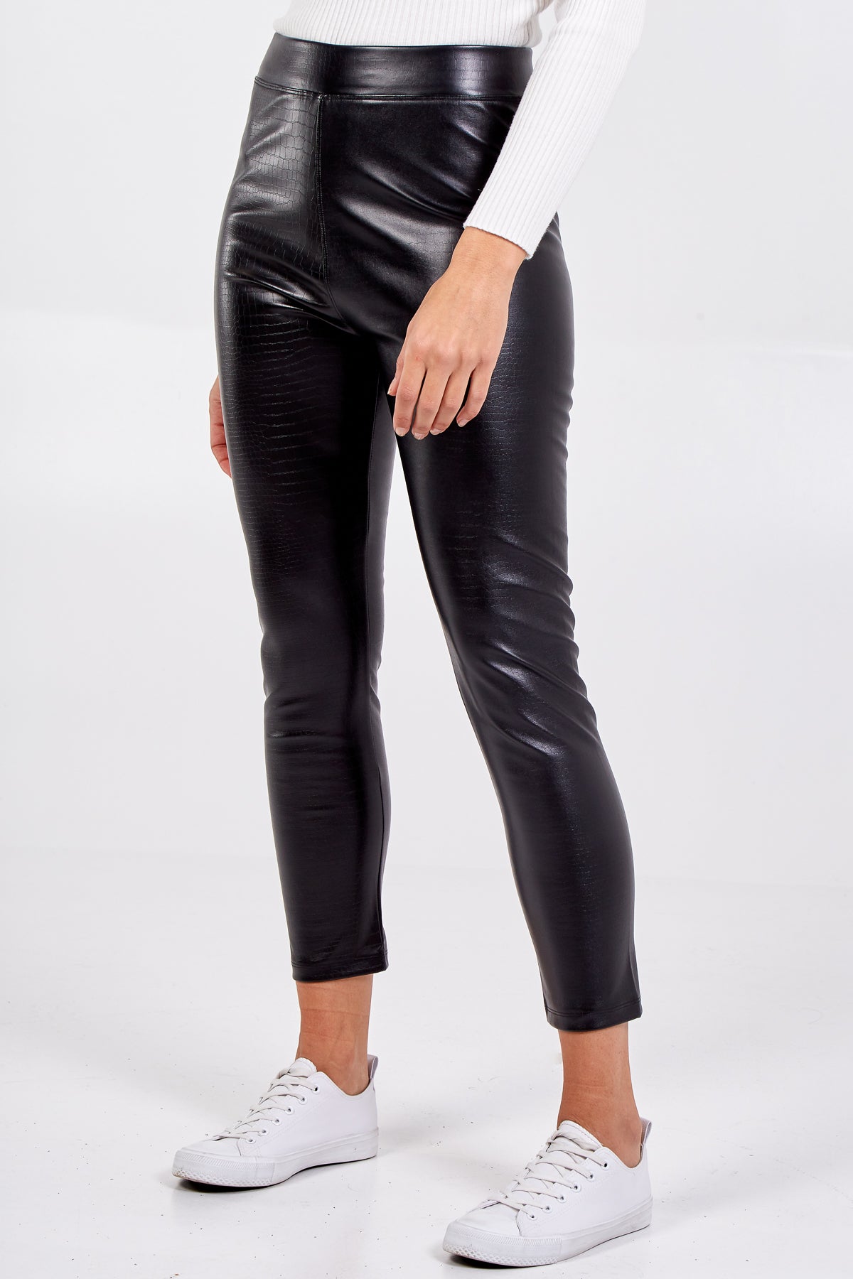 Textured PU Legging