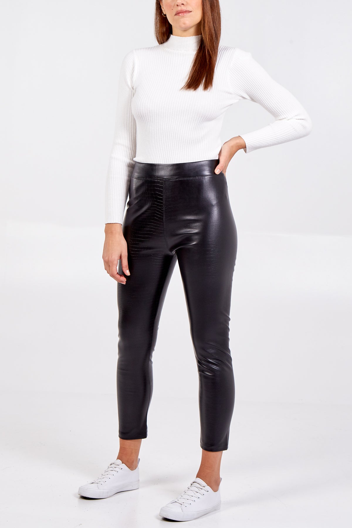 Textured PU Legging