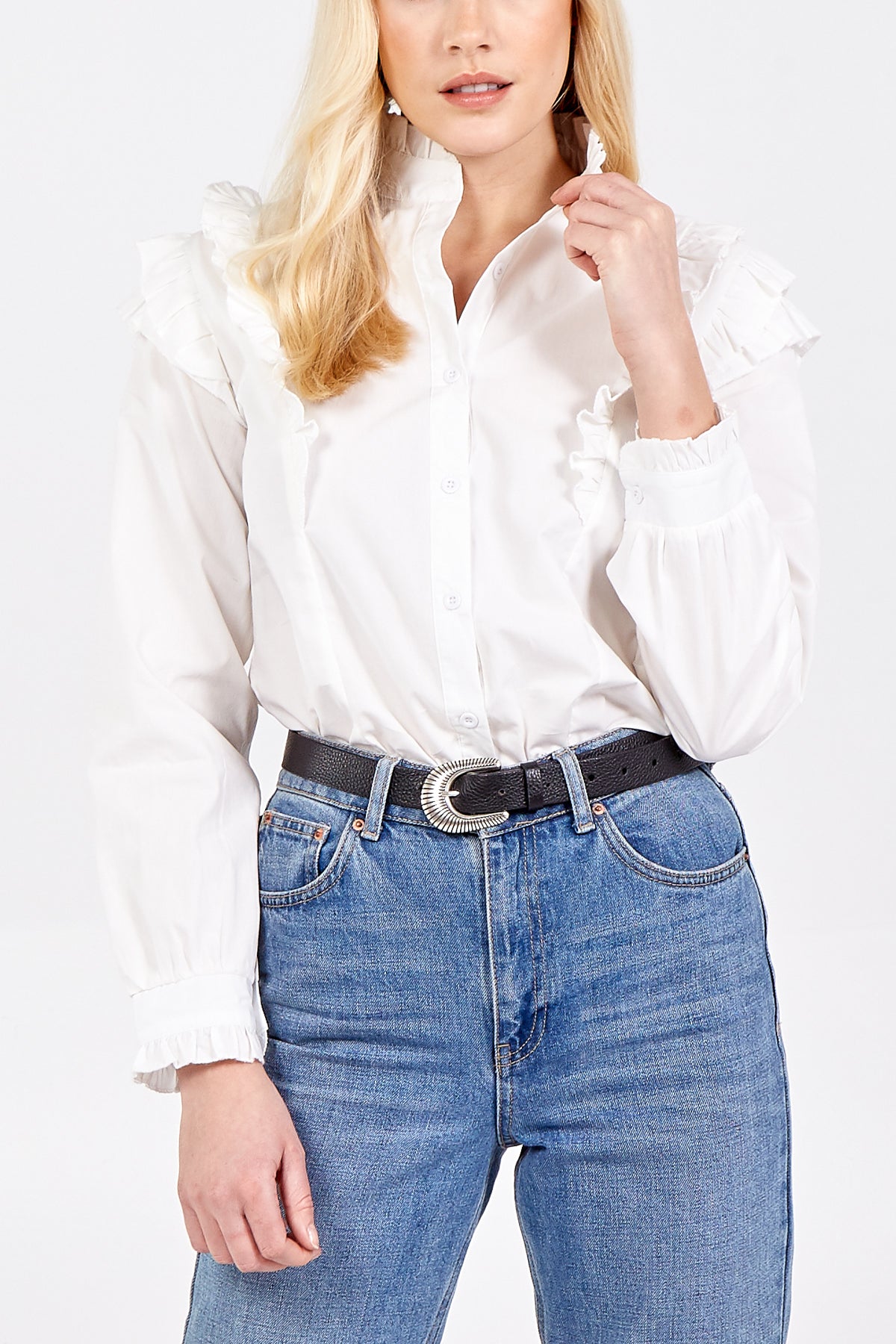 Frilly Poplin Shirt