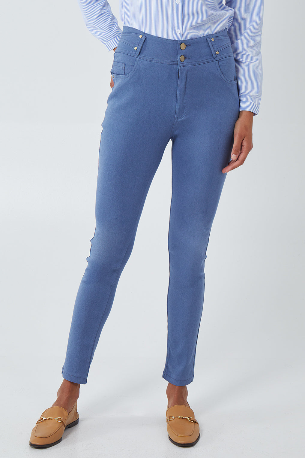 Blue Stretched Denim Skinny Jean