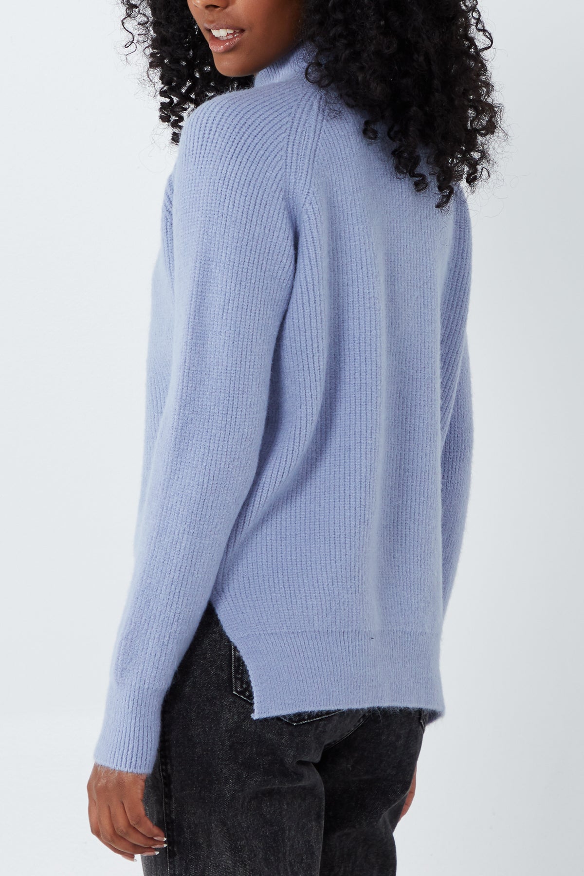 High Neck Soft Short Hair Jumper