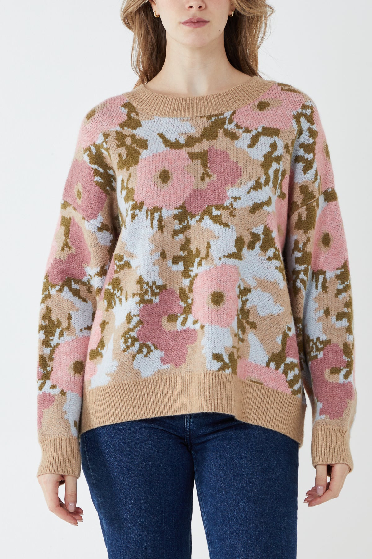 Floral Print Crew Neck Jumper