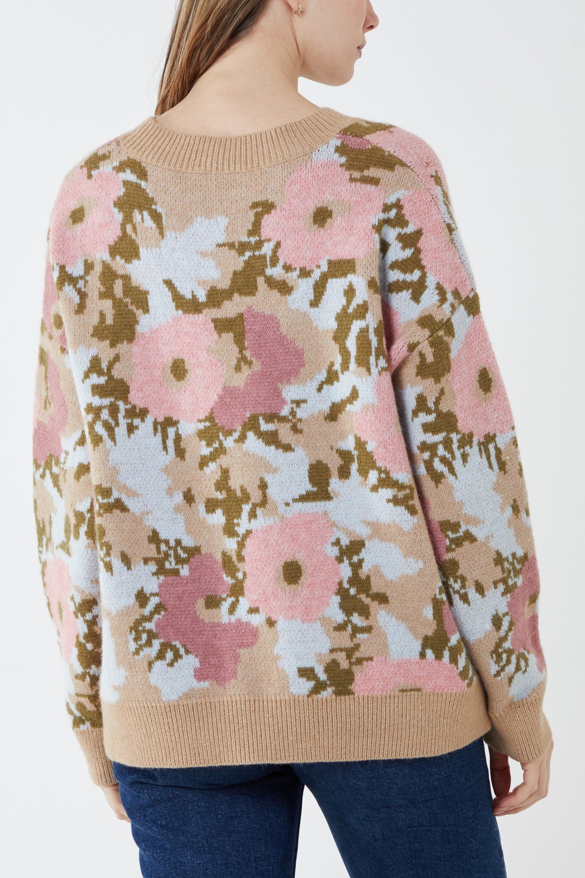 Floral Print Crew Neck Jumper