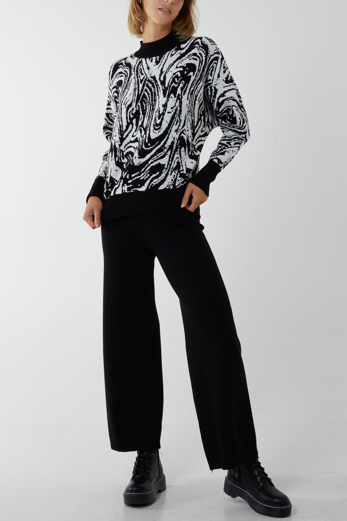 Marble Swirl Batwing Jumper
