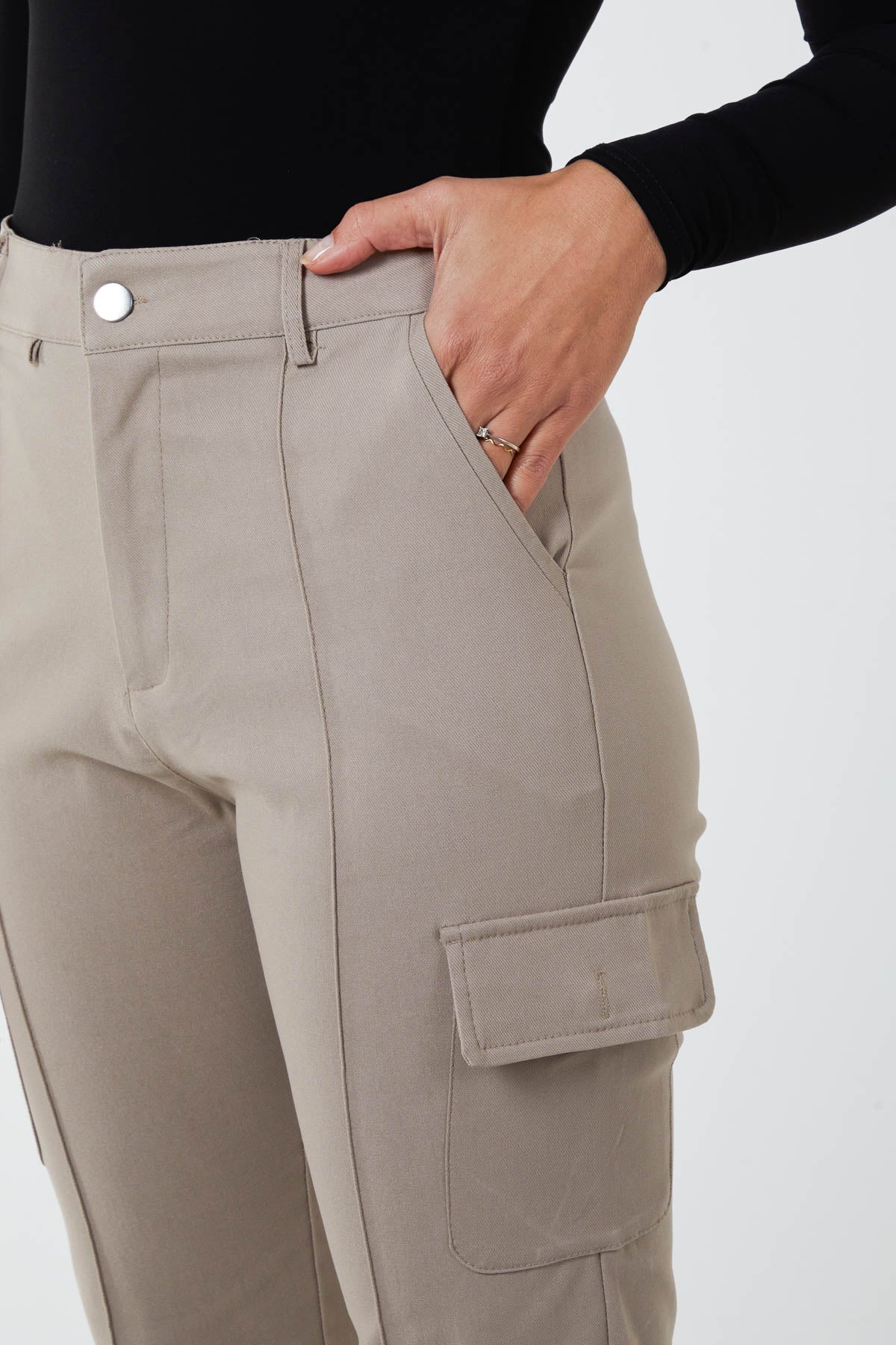 Slim Fitted Pintuck Combat Cargos