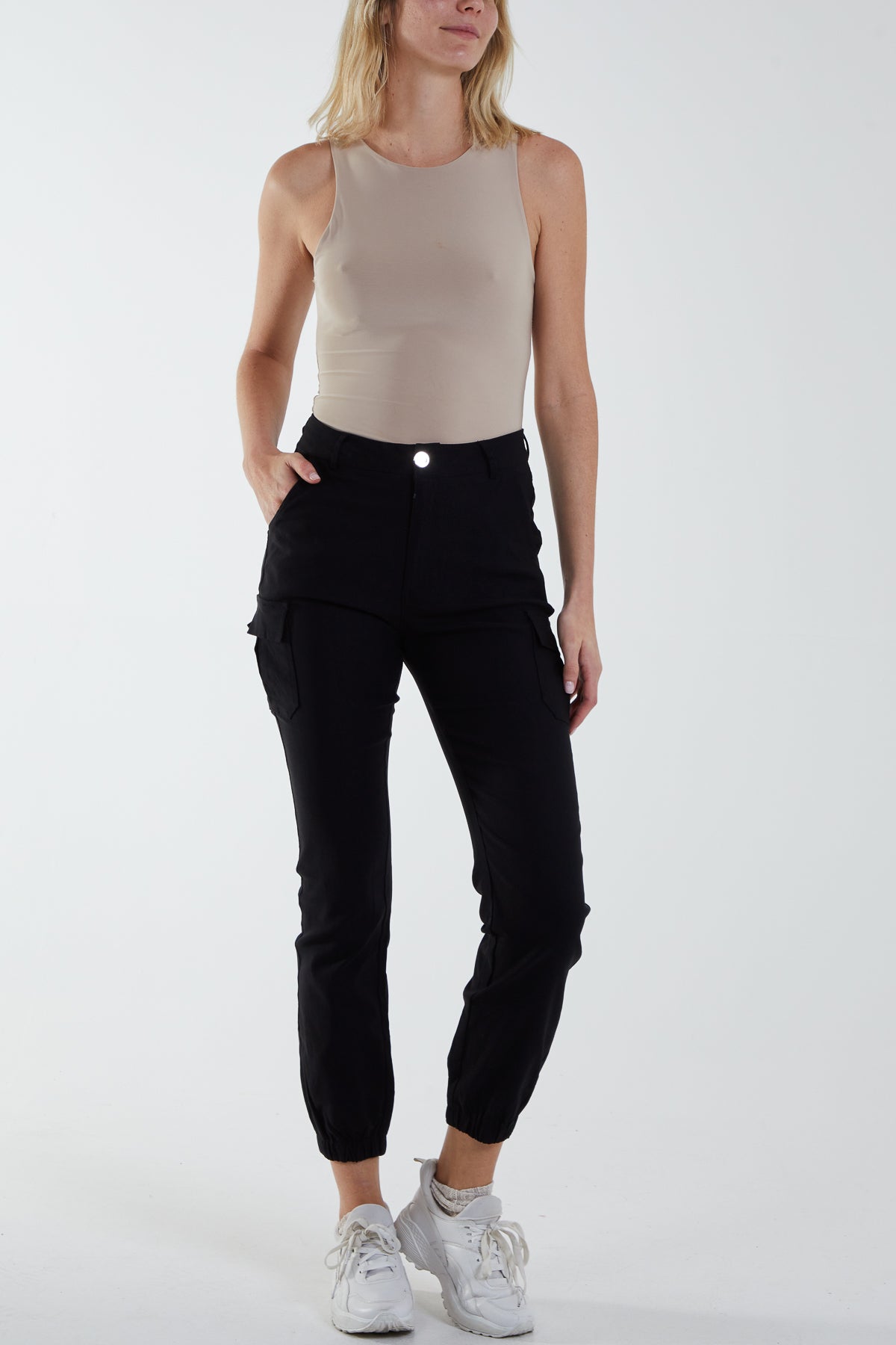 Slim Fit Cuffed Cargo Pants