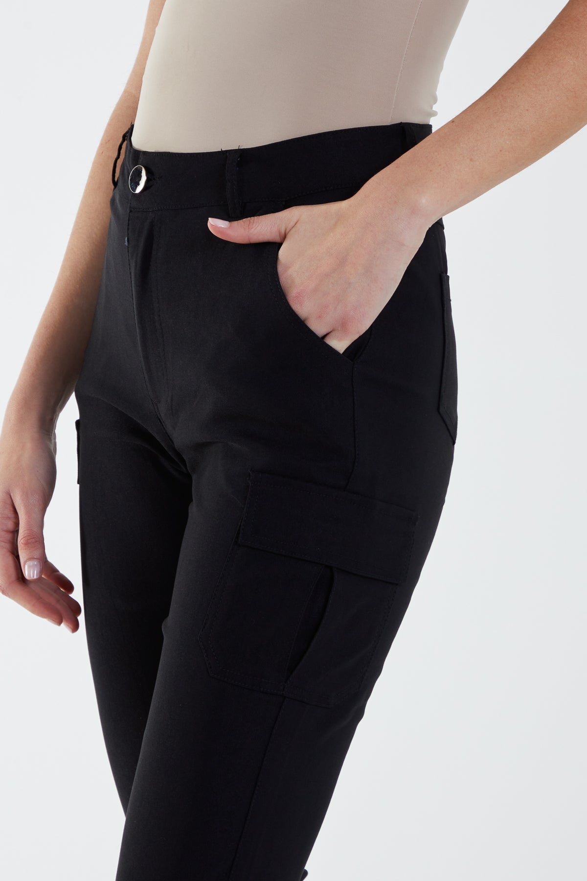 Slim Fit Cuffed Cargo Pants
