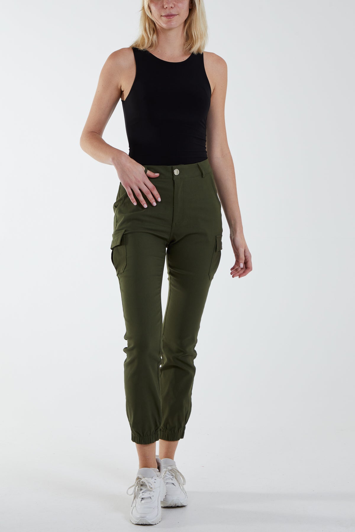 Slim Fit Cuffed Cargo Pants