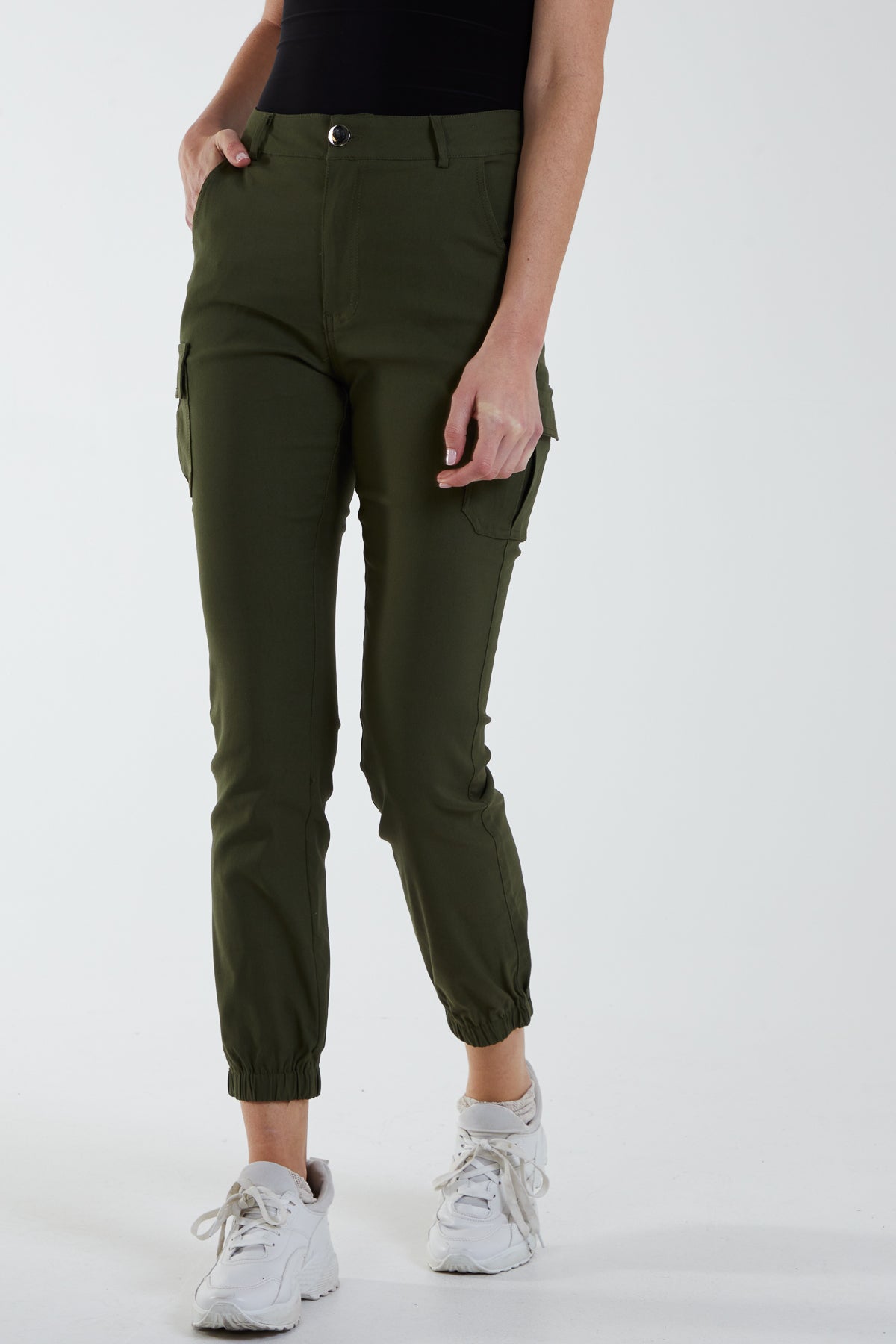 Slim Fit Cuffed Cargo Pants