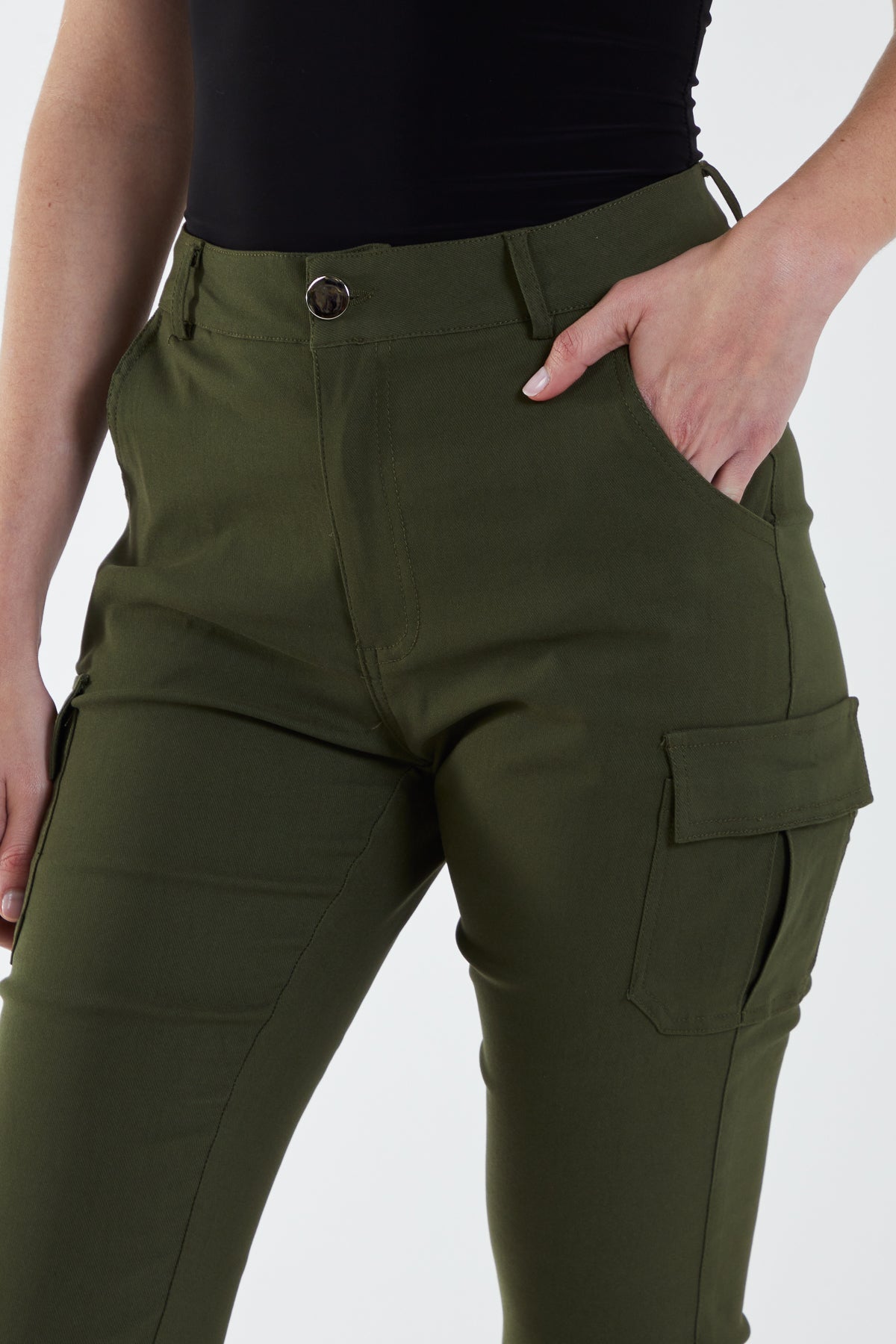 Slim Fit Cuffed Cargo Pants
