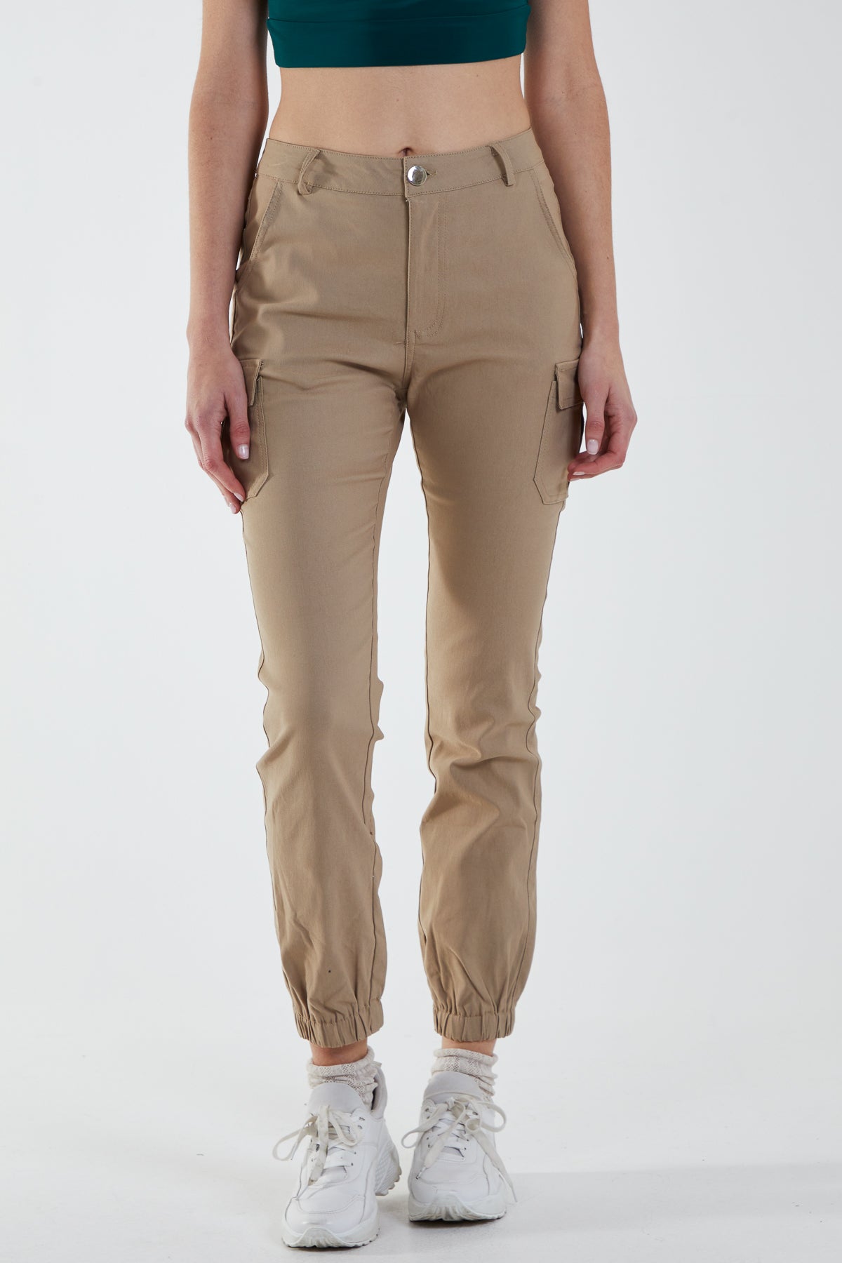 Slim Fit Cuffed Cargo Pants