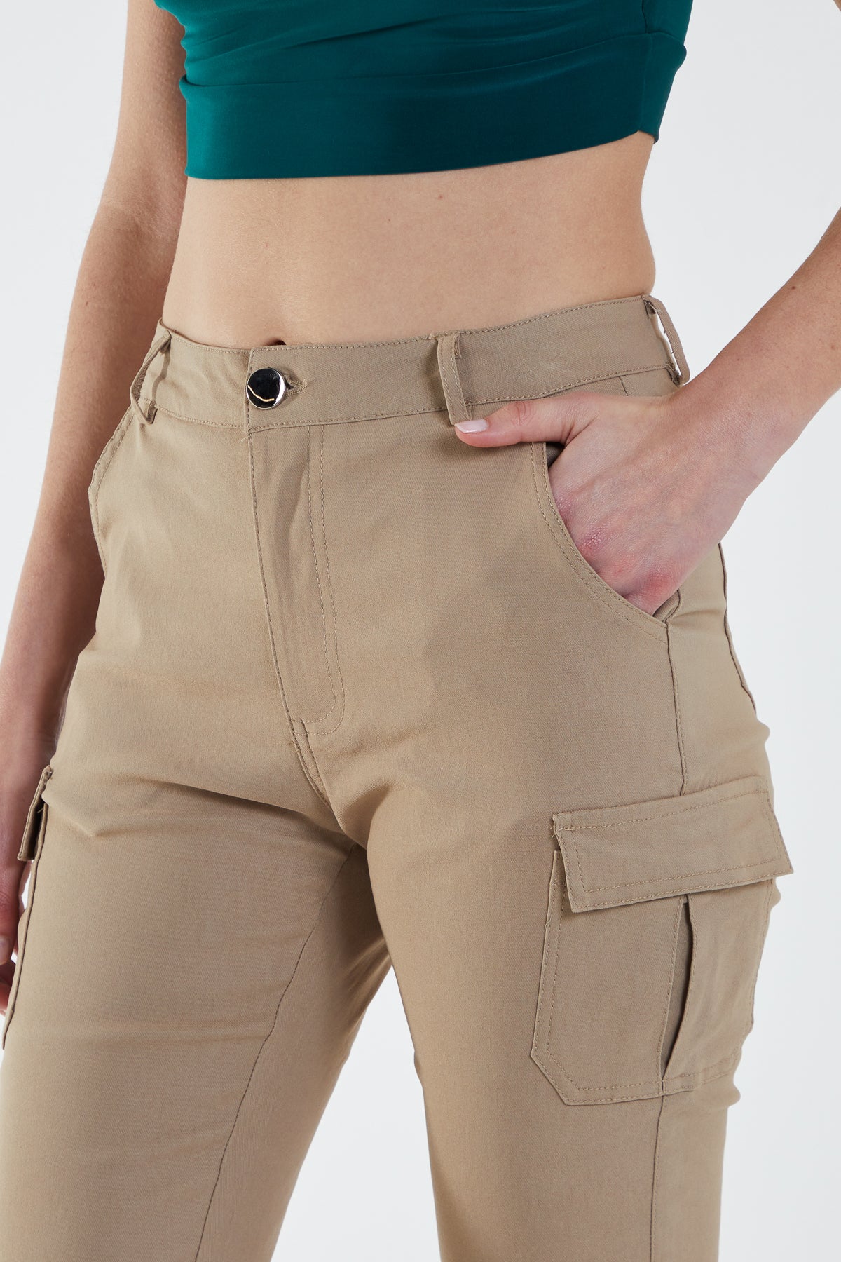 Slim Fit Cuffed Cargo Pants