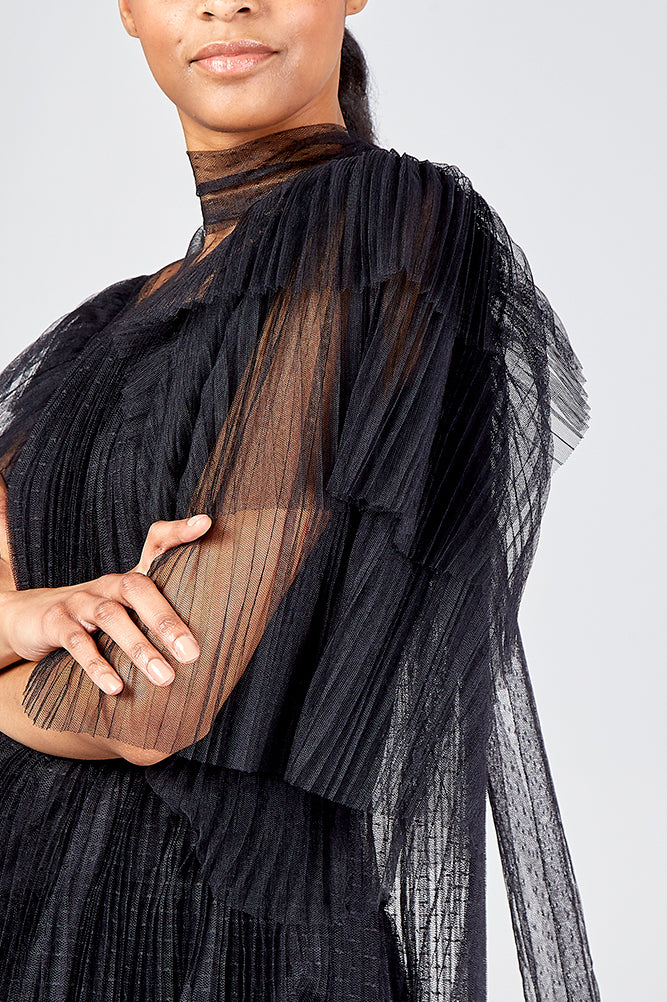 Tiered Frill Organza Top