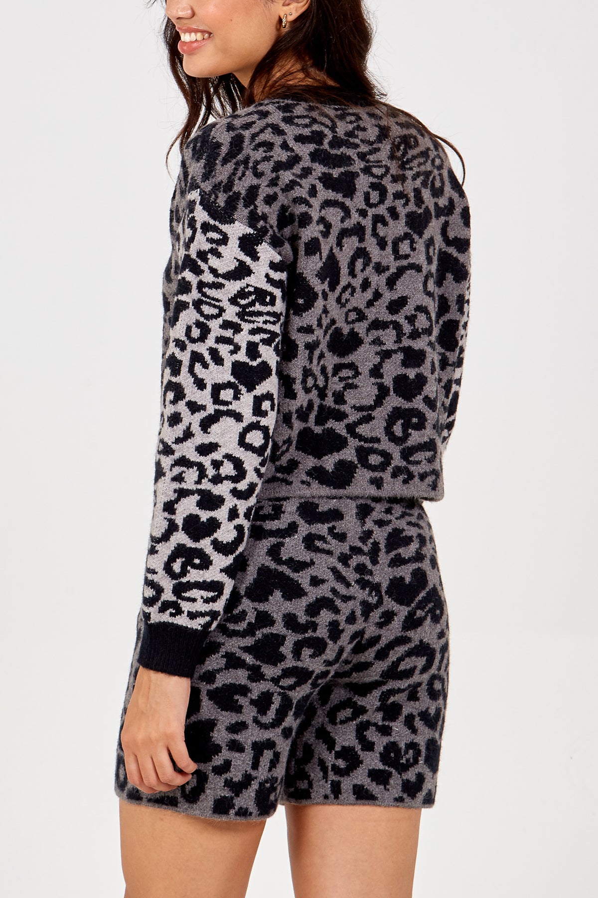 Leopard Knit Jumper & Short Set