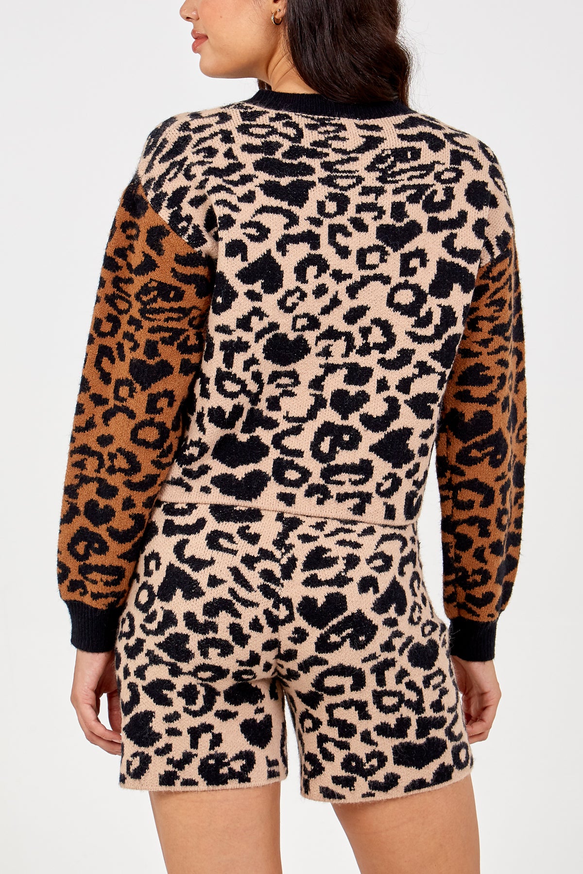 Leopard Knit Jumper & Short Set