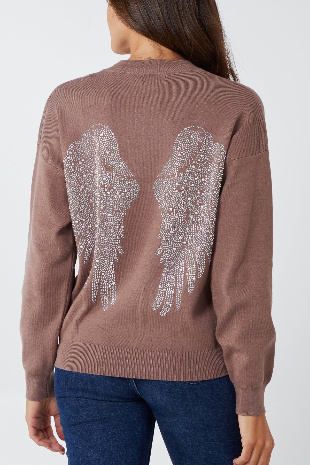 Jumper with sequin on sale wings on back