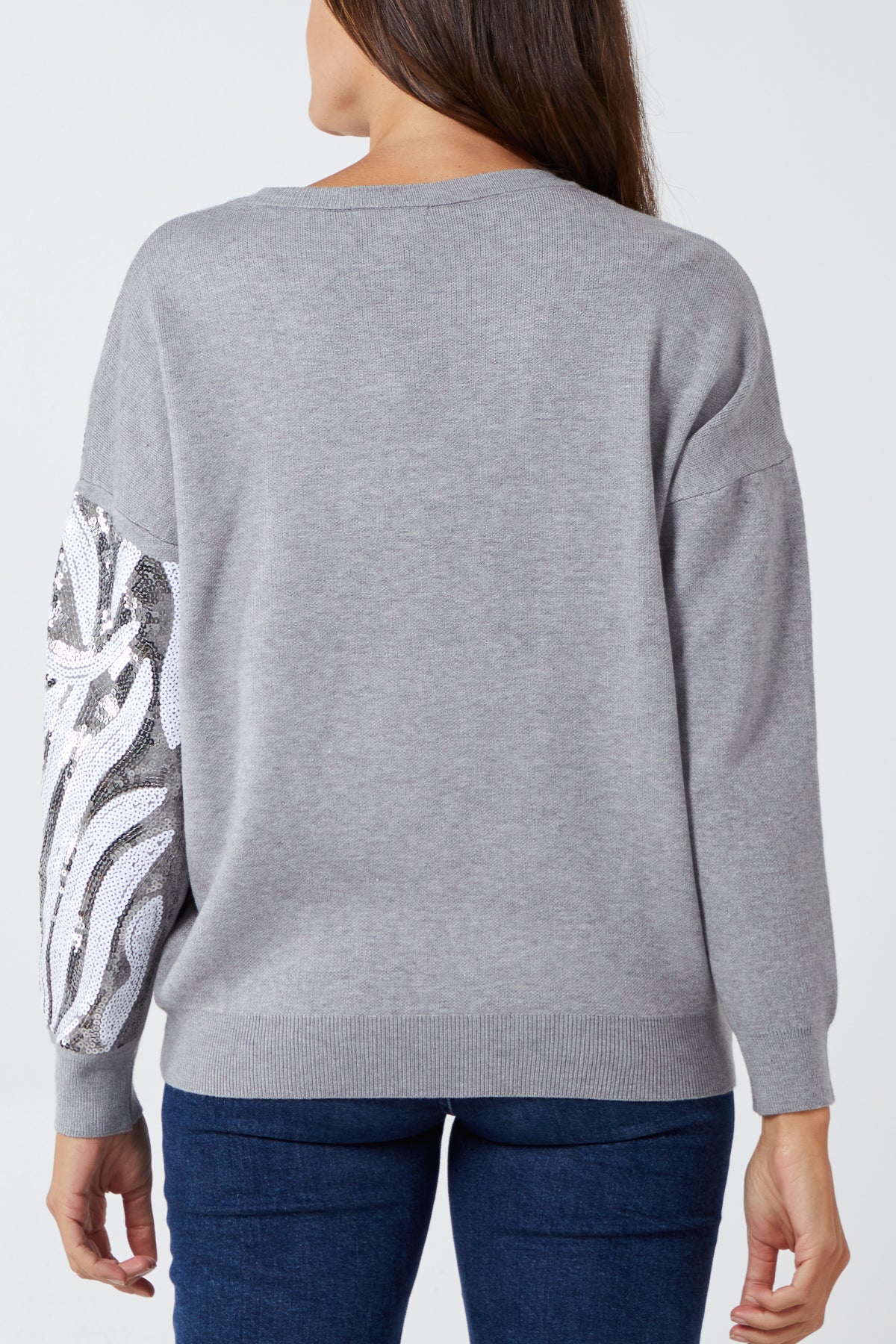 Sequined Animal Pattern Jumper