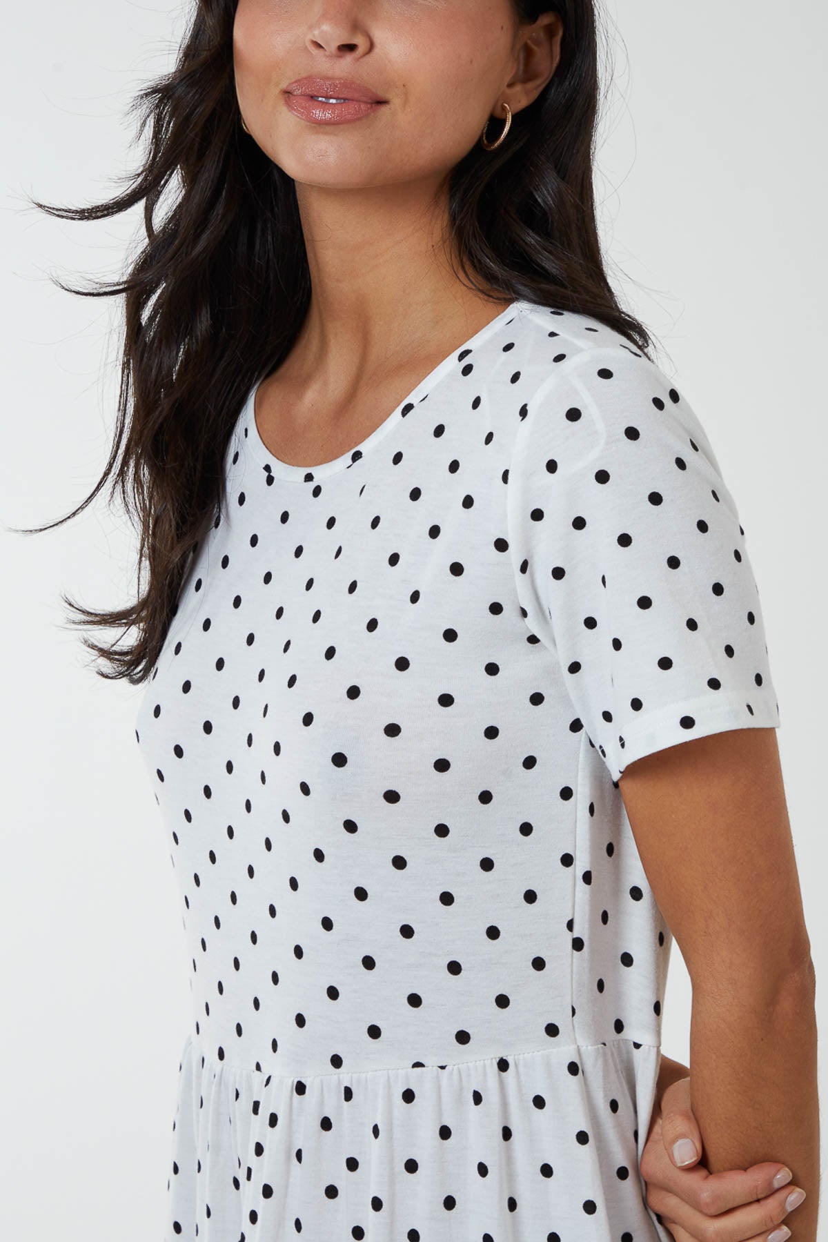 Polka Dot Tiered Smock Dress