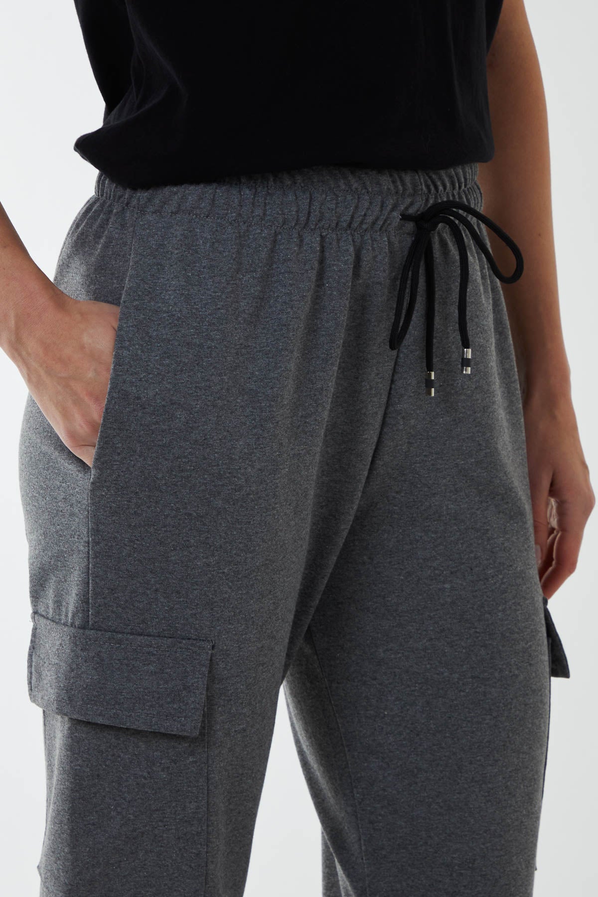 Jersey Cotton Blend Cargo Trousers
