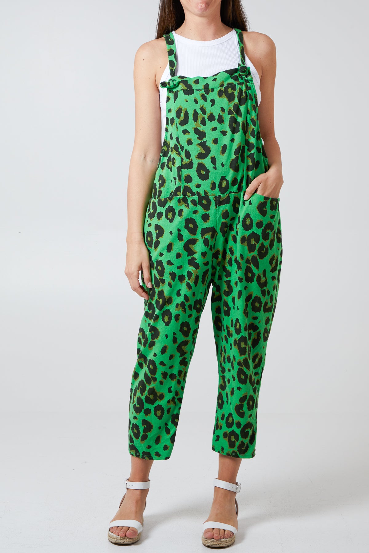Leopard Print Dungarees