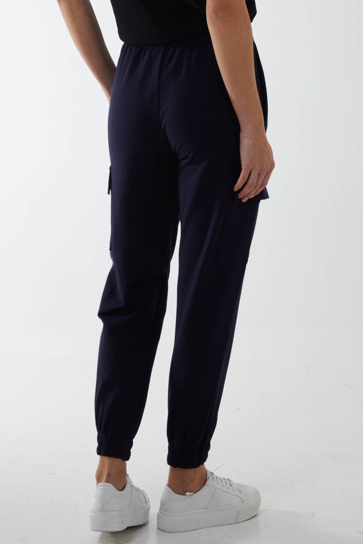Jersey Cotton Blend Cargo Trousers