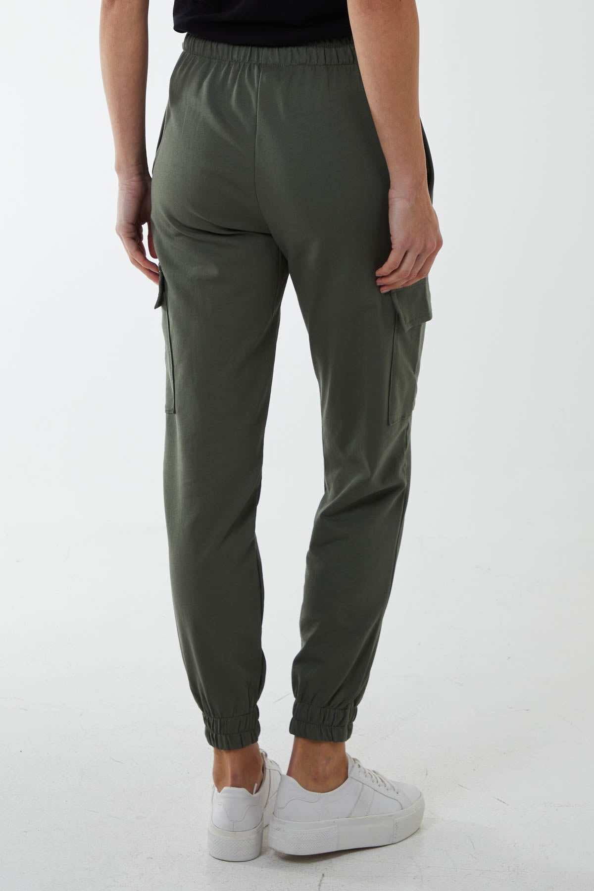 Jersey Cotton Blend Cargo Trousers