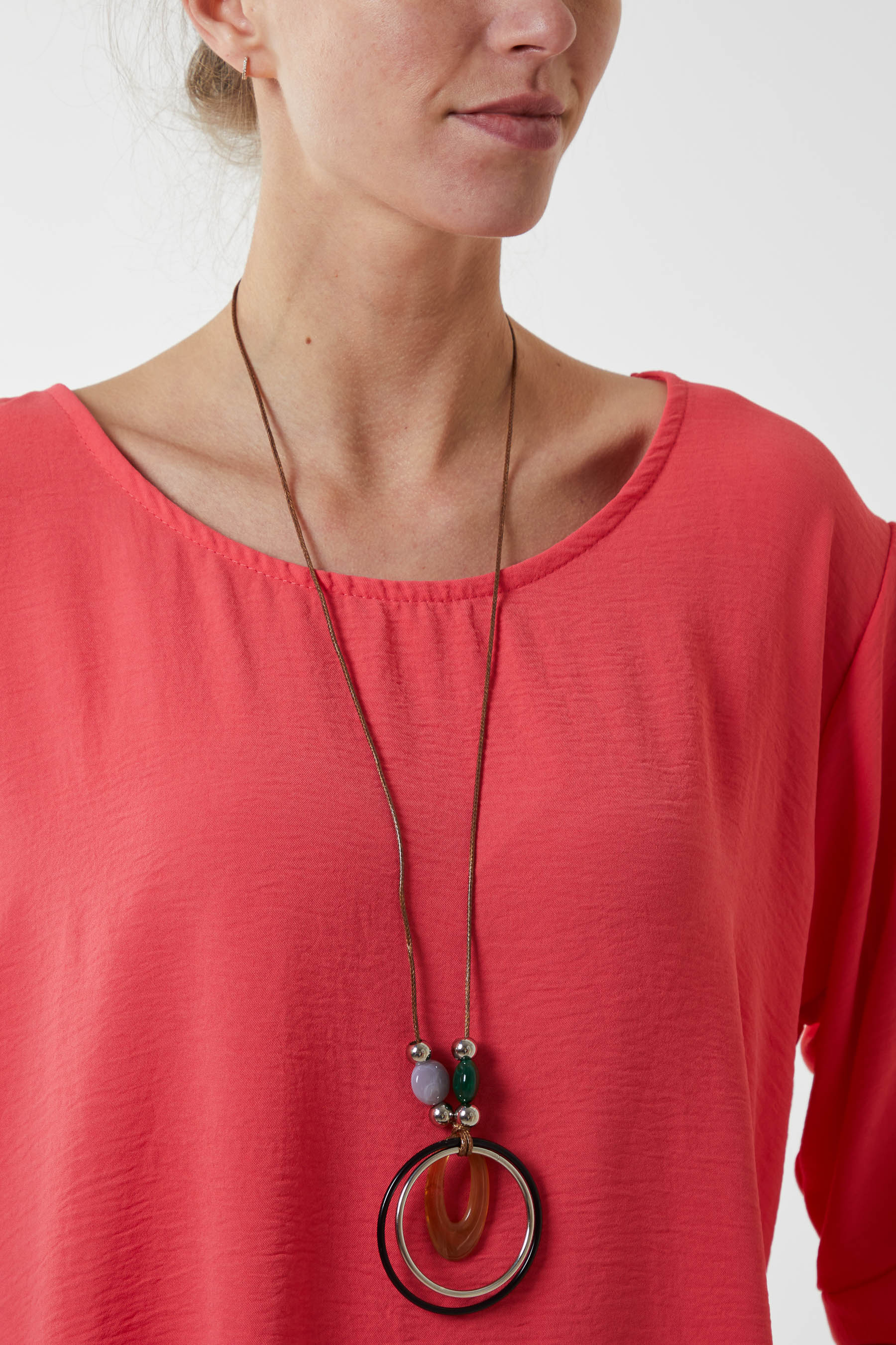 Oversized Necklace Top & Trouser Set