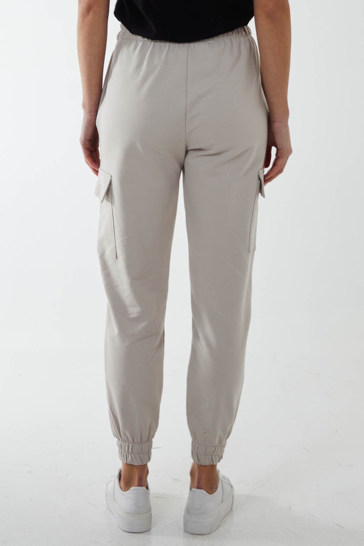 Jersey Cotton Blend Cargo Trousers
