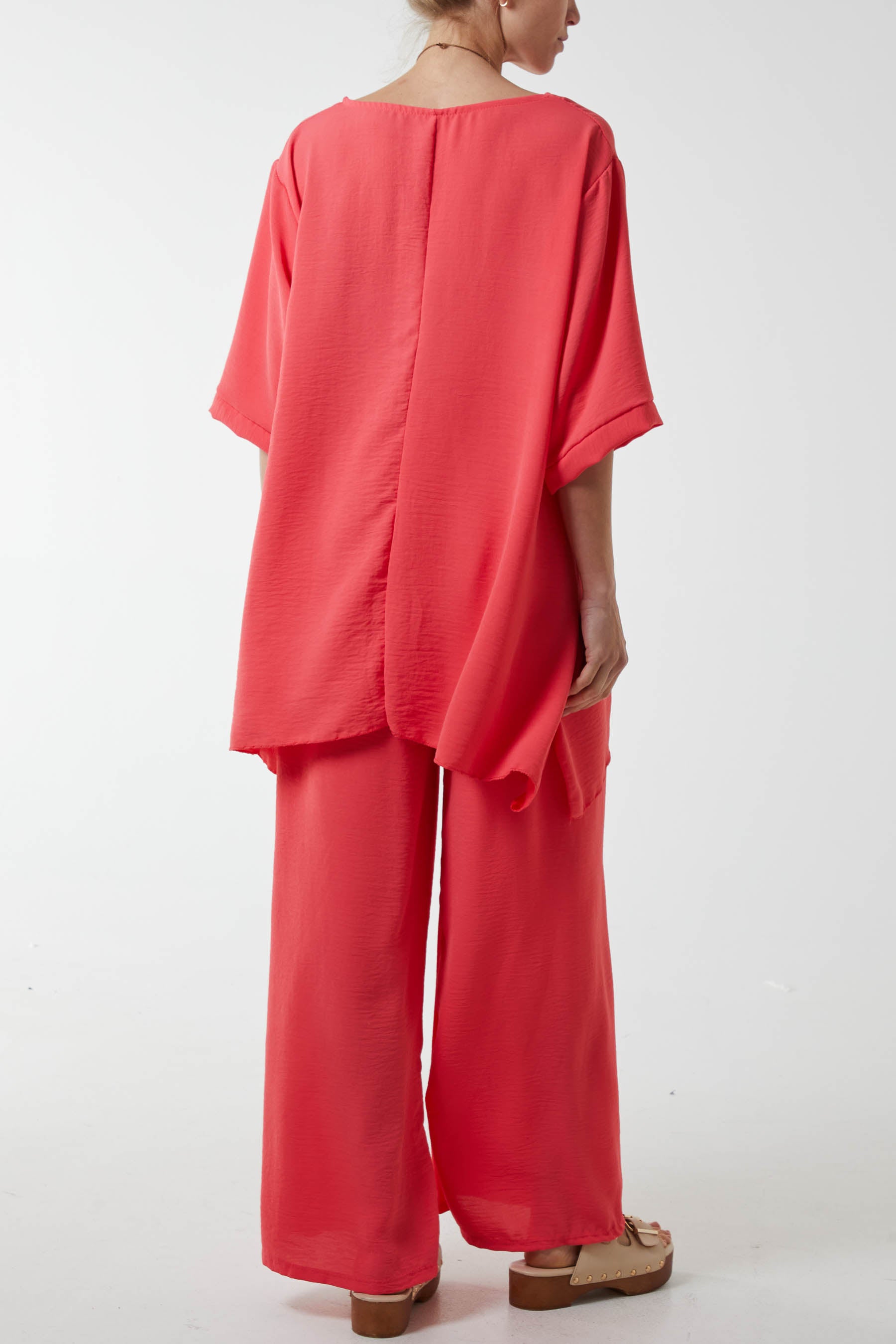 Oversized Necklace Top & Trouser Set