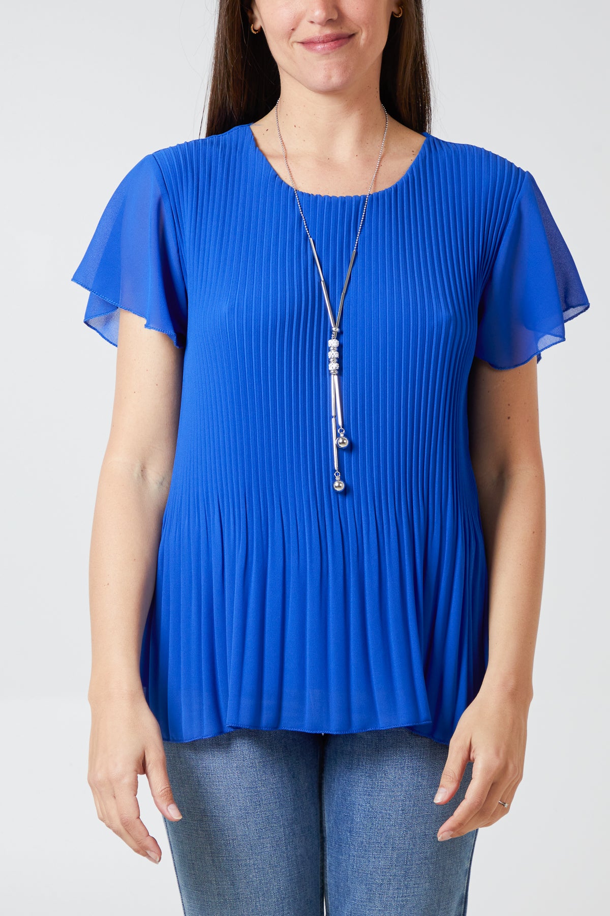 Necklace Pleated Top