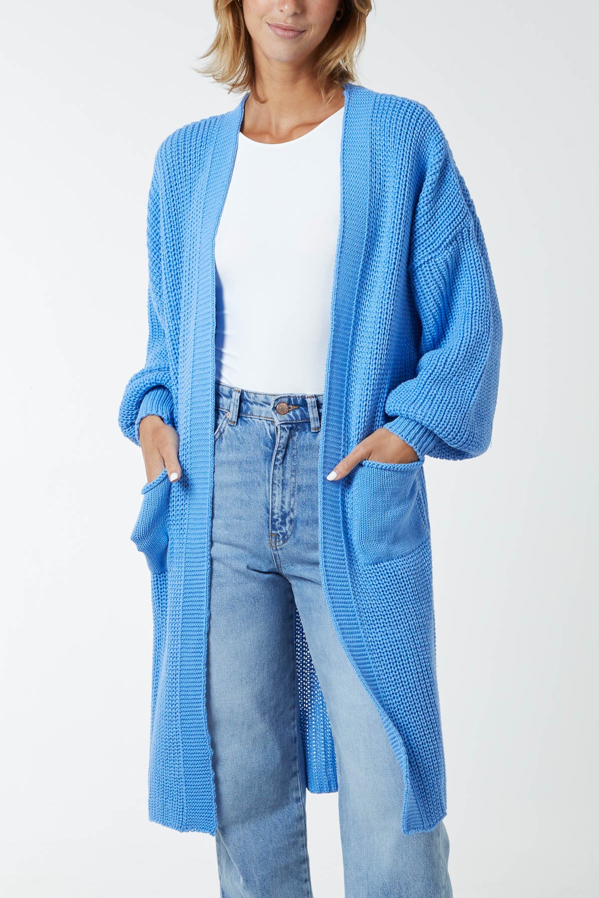 Edge To Edge Knitted Long Cardigan