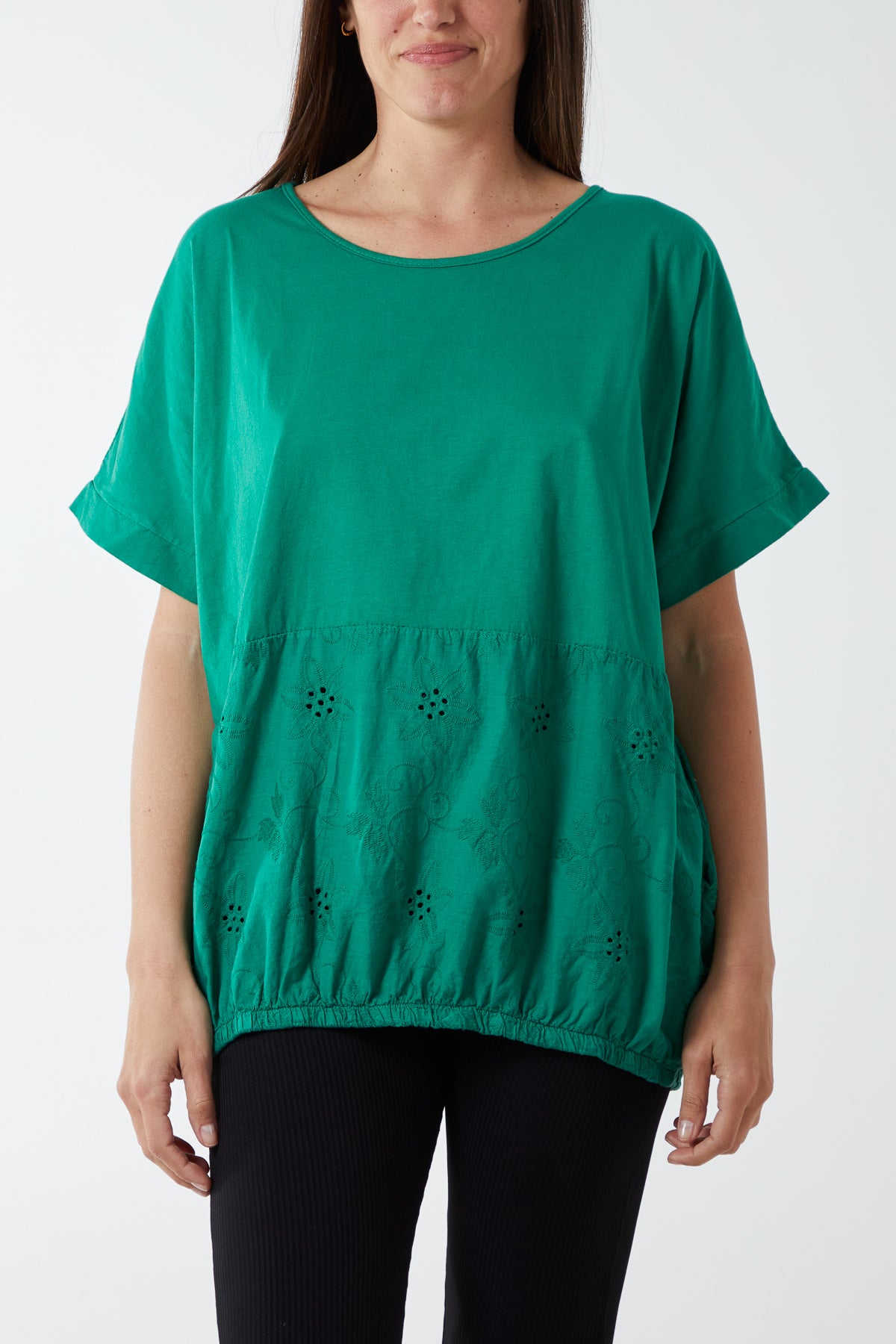 Broderie Anglaise Panel Top