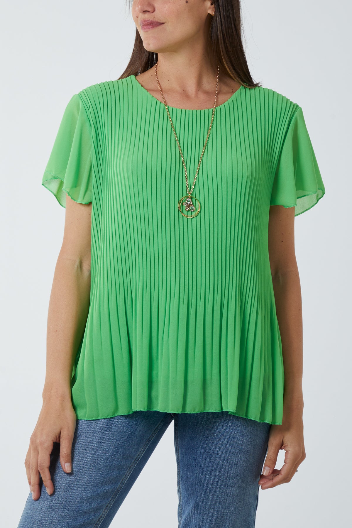 Necklace Pleated Top
